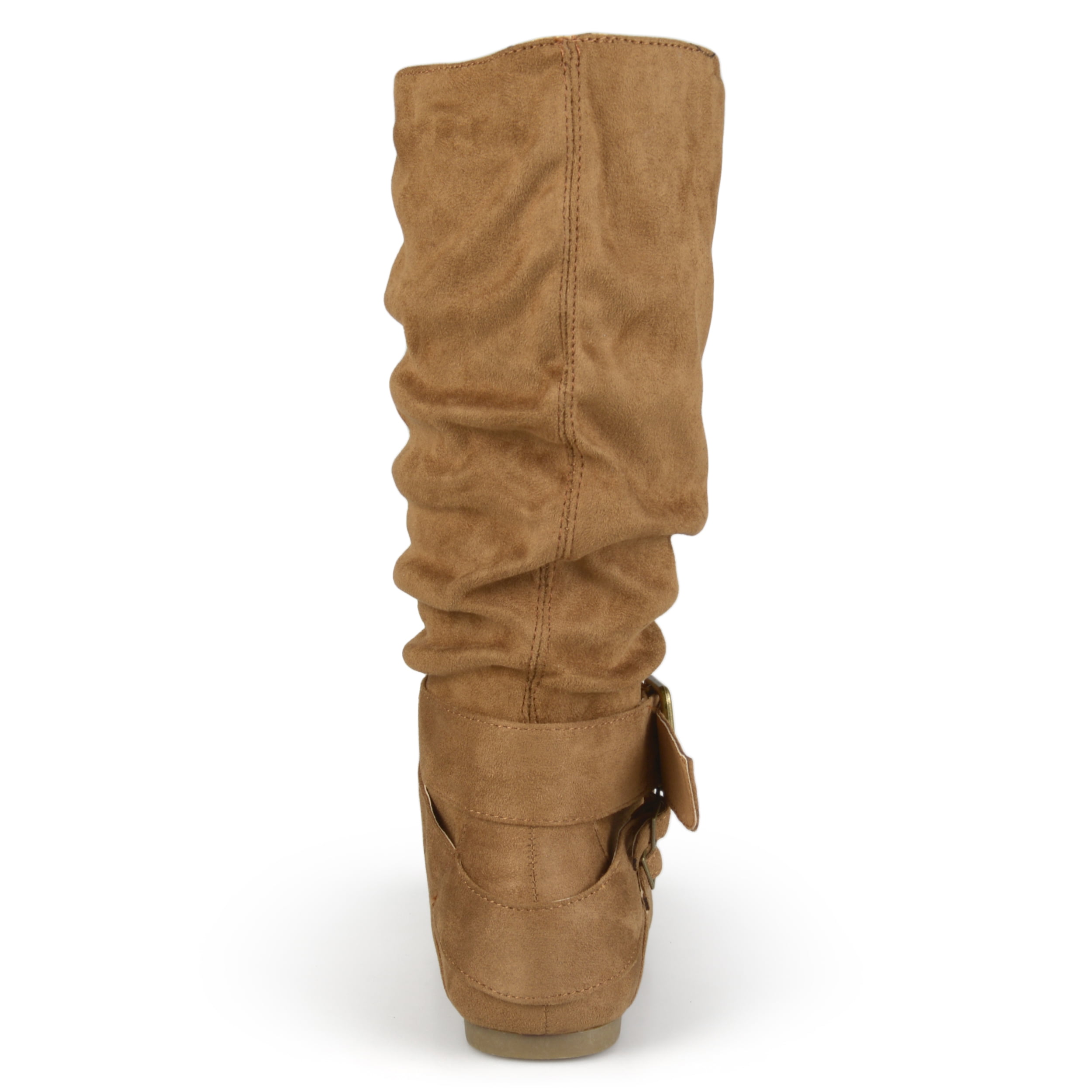 Journee Womens Shelley-6 Wide Calf Round Toe Mid Calf Boots