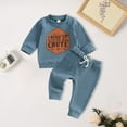 thumbnail image 2 of UYYX Toddler Winter Clothes 2T Boys Clothes Toddler Boy Sweatshirt Outfit Long Sleeve Shirt Jogger Pants Fall Outfits Winter Clothes Set Blue, 2 of 5
