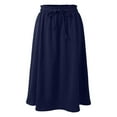 thumbnail image 4 of MIXUE Skirts For Women Summer Solid Color Elastic Waist Drawstring A Line Causal Midi Pockets Skirt Streetwear,Blue,L, 4 of 5