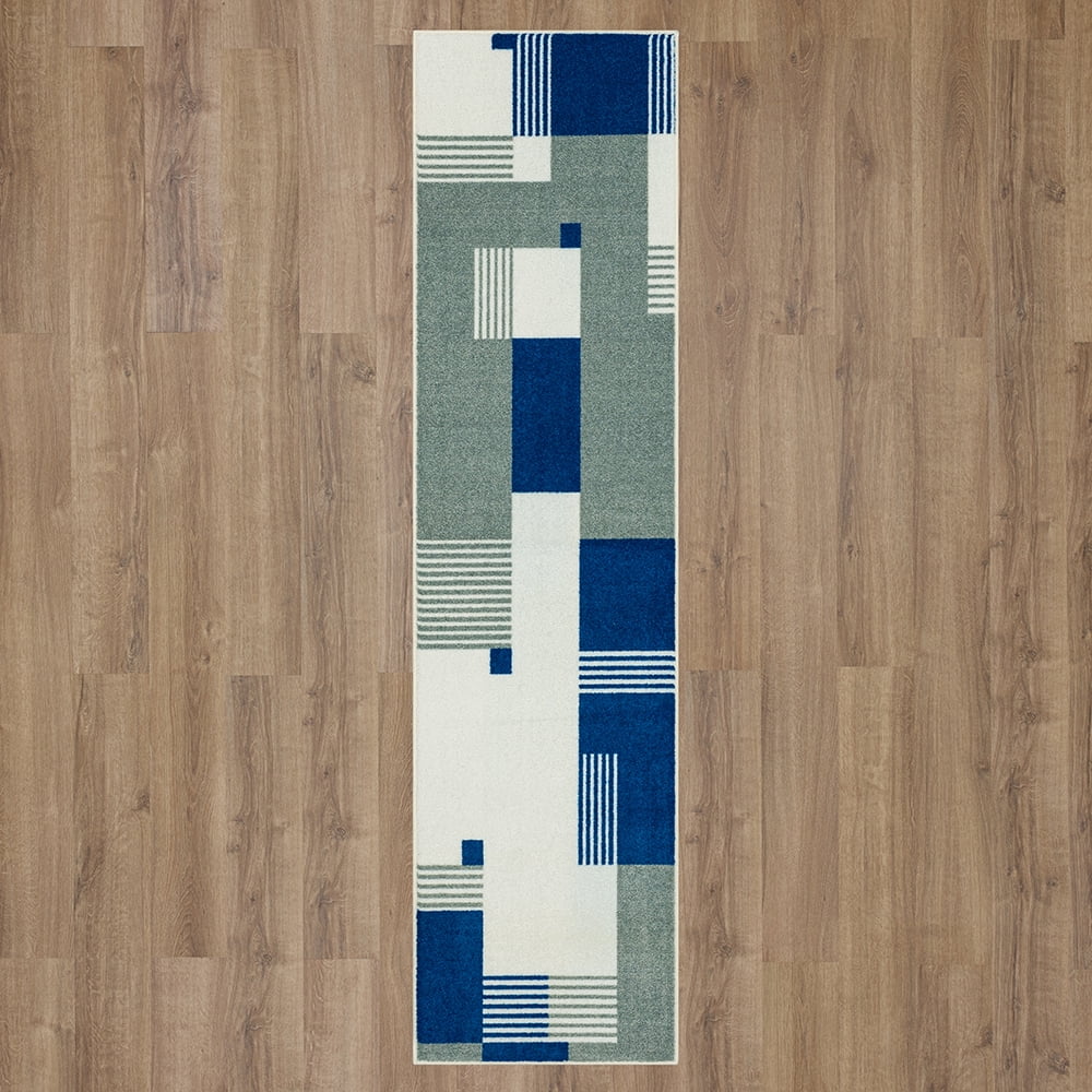 Mohawk Home Alliance Indoor Geometric Runner Rug, Royal, 2' x 8'