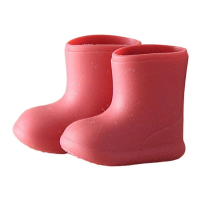 Milaget Bottes de Pluie pour Poupée Chaussures Ob11 Chaussures de Poupée Accessoires de Poupée Imperméables Jouet Rouge