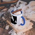 thumbnail image 5 of 3dRose, A Murder of Crows, Halloween crows in white silhouetted on black, 15oz Two-Tone Blue Mug, 5 of 7