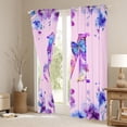 thumbnail image 3 of Manfei Girl Personalized Gifts Blackout Curtains,Watercolor Letter M Curtains Pack of 2 (38x45 Each),Abstract Ink Painting Window Curtains For Princess,Lightweight Room Decoration, 3 of 6
