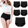thumbnail image 2 of Breathable Seamless Thongs High Waisted Cotton Ladies Soft Cotton 5 Piece Suit Comfortable Women's Underwear Seamless Underwear for Women Women Bikini Underwear, 2 of 6