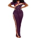 thumbnail image 1 of Gibobby Blusa Mujer Ropa de mujer Moda deportiva Pantalones de dos piezas Conjunto de bolsillo Chándales Conjuntos de ropa de mujer（Morado， XL), 1 of 5