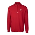 thumbnail image 2 of Men's Cutter & Buck  Red Cincinnati Reds Traverse Stretch Quarter-Zip Pullover Top, 2 of 3