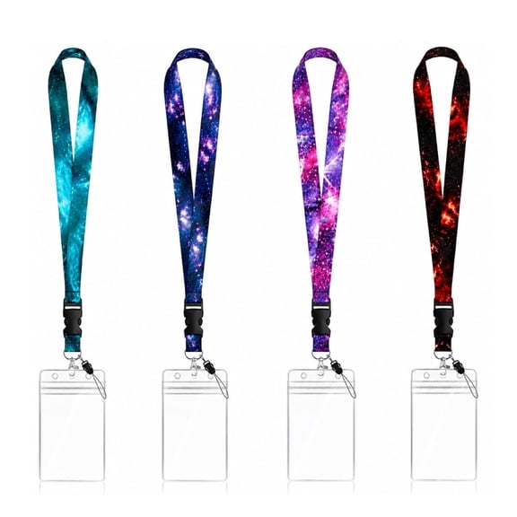 4 Pack Cruise Lanyard for Ship Cards Waterproof Lanyard with ID Badge Reel Holder & Detachable Buckle for Cruise Lanyards, Cruise Essentials Accessories