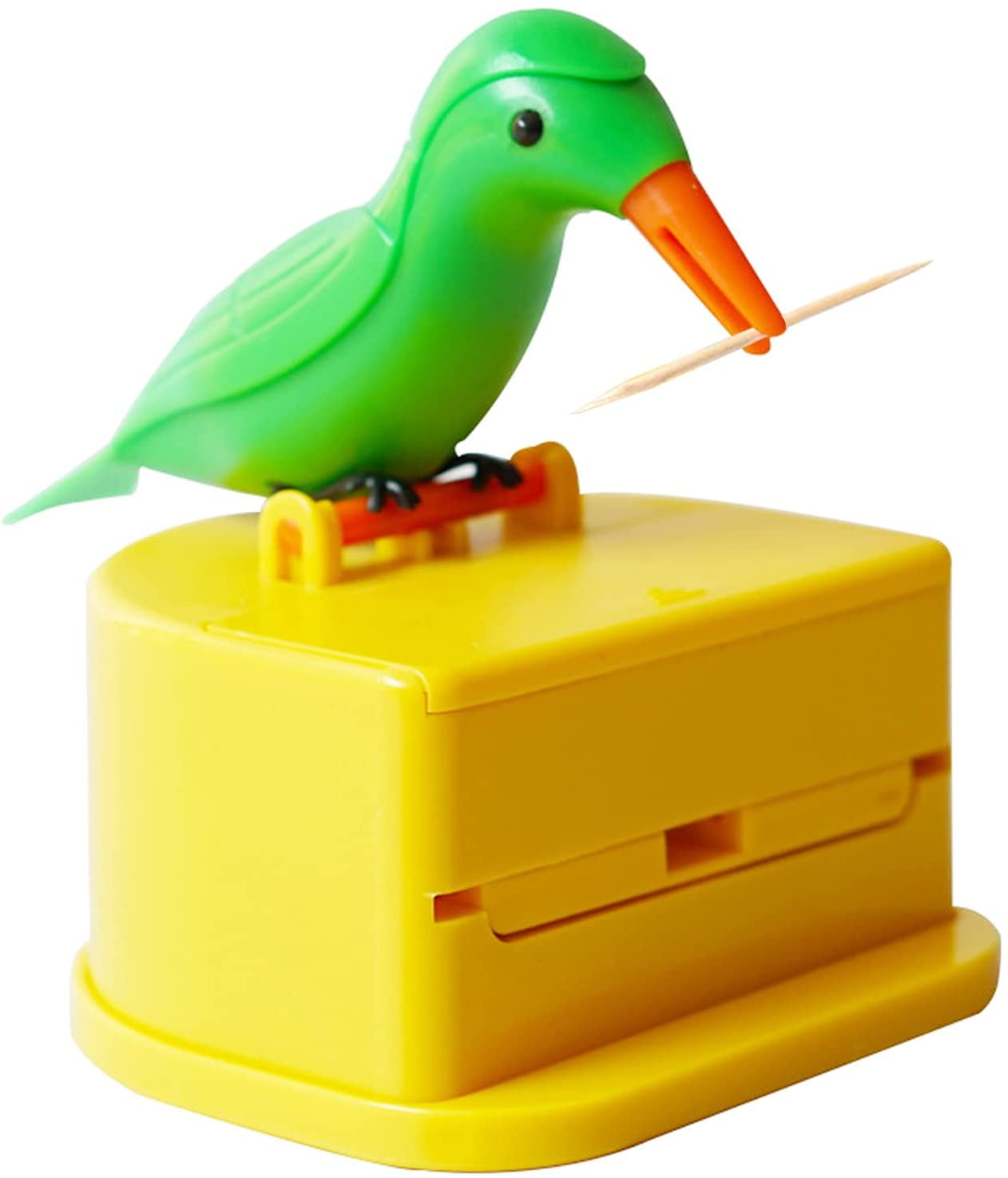 Push-type Table Decoration Dispenser Press Automatic Box Toothpick Holders Bird 