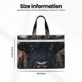 thumbnail image 3 of Kdxio Majestic Black Yak File Tote Document Bag Business Briefcase Bag Document Organizer Tote Briefcase for Letter A4 Files Business Teacher Office Bag, 3 of 8