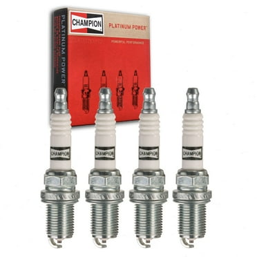4 pc Champion Platinum Spark Plugs compatible with Toyota Matrix 1.8L 2.4L L4 2003-2013