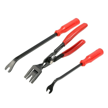 Bojo Trim Panel Tools 3Pcs Car Removal Tools Car Fastener Plastic Trim Removal Clips Car Door Panel Installer Pry Repair Tool ()