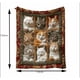 thumbnail image 3 of Manta con estampado de gato bohemio, diseño de gato de punto suave, manta decorativa de gran tamaño, cálida manta con estampado de gato para invierno, manta plegable lavable a máquina, para, 3 of 5