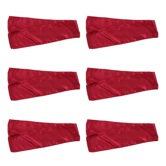 WESIEVYA 10-Pack Red Satin Chair Sashes with Elegant Bow Tie Backs for Wedding, Party, Banquet, and Event Decorations