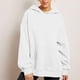 thumbnail image 4 of ¡Ahorra en liquidación! Sudadera deportiva Umfun para mujer, informal, de manga larga, con cremallera y bolsillo, color blanco, talla M, 4 of 5