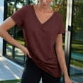 thumbnail image 5 of T Shirts For Women Womens Tops Spring And Autumn Short Sleeved V Neck T Shirt Top, 5 of 7