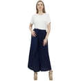 thumbnail image 6 of Phagun Fisherman Harem Pants Solid Blue Ladies Self Tie Waist Casual Wear-XXXL, 6 of 6