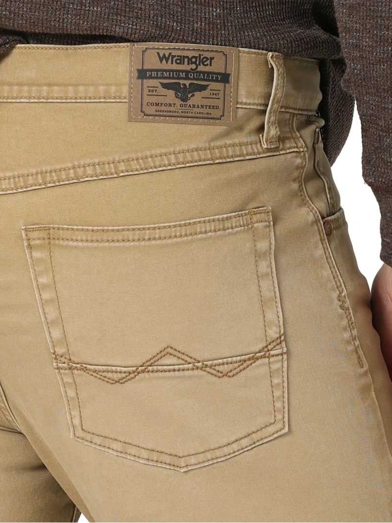 Wrangler Men's Slim Straight Fit Jeans with Stretch, Durable