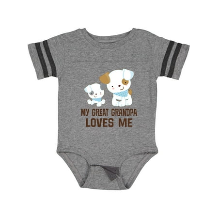 

Inktastic My Great Grandpa Loves Me Boys Grandson Gift Baby Boy Bodysuit