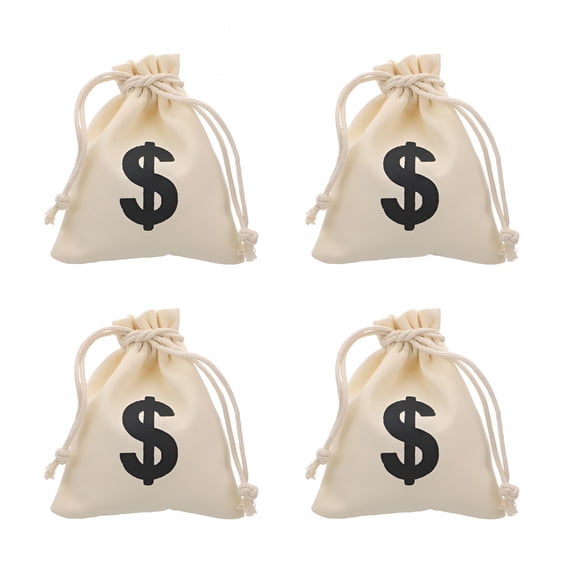 GASTROPOD 4pcs Small Canvas Drawstring Bags Game Bag Party Gift Snack Storage Bag
