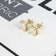 thumbnail image 2 of Aretes de Oro de 14 K - CUADRADO INVISIBLE, 1 par - 6 mm ER Rojo Verde, 2 of 5