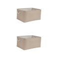 thumbnail image 2 of maskred Sac de Rangement Robuste et Durable pour Armoire pour Espace Bien Organisé Boîte de Rangement Pliable avec Poignée Coton Multifonctions Beige 2 Set, 2 of 6