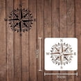 thumbnail image 2 of Compass Stencils Wall Decoration Template 11.8x11.8 inch Plastic Compass Drawing Painting Stencils Square Reusable Stencils for Painting on Wood Walls Fabric Airbrush, 2 of 7