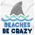 thumbnail image 2 of Beaches Be Crazy Funny Swimming Shark Plus Size Long Sleeve Graphic Tee Shirt Brisco Brands 2X, 2 of 5