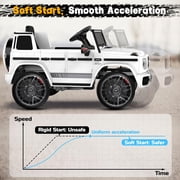 TOKTOO 12V Electric Car for Toddler, Mercedes-Benz G63 Licensed Kids Ride on Toys, Toddlers Ride on Car with Parental Remote Control & LED Lights & Music, Kids Car Power Ride on, White
