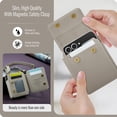 thumbnail image 6 of Dteck Mini Bag for Samsung Galaxy Z Flip 6/5/4/3, Crossbody Wallet with RFID Blocking Card Holder for Motorola Razr 2024, Universal Earphone Bag for AirPods / Galaxy Buds 3 Pro,Gray, 6 of 8
