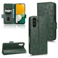 thumbnail image 7 of Allytech For Samsung Galaxy A13 5G 360 Protection Case,Luxury Embossed Triangle Design Shockproof PU Leather Magnetic Closure Flip Stand Wallet Cover with Wrist Strap.Green, 7 of 7