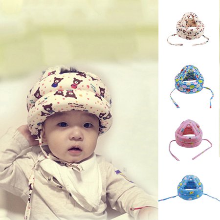 

Farfi Newborn Baby Boy Girl Chick Apple Head Protective Helmet Walk Sport Hat Cap