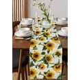 thumbnail image 4 of Summer Sunflowers Table Runner 72 Inches, Farmhouse Watercolor Floral Wooden Bed Runner Dresser Scarves Tabletop for Indoor Outdoor Parties/Ceremony/Banquet, 14" x 72", 4 of 8