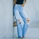 thumbnail image 5 of Pantalones Vaqueros de Longitud Completa Para Mujer, Pantalones Vaqueros Informales de Moda de Color Sólido, Pantalones Vaqueros de Bolsillo Para Mujer Odeerbi ODB-4, 5 of 9