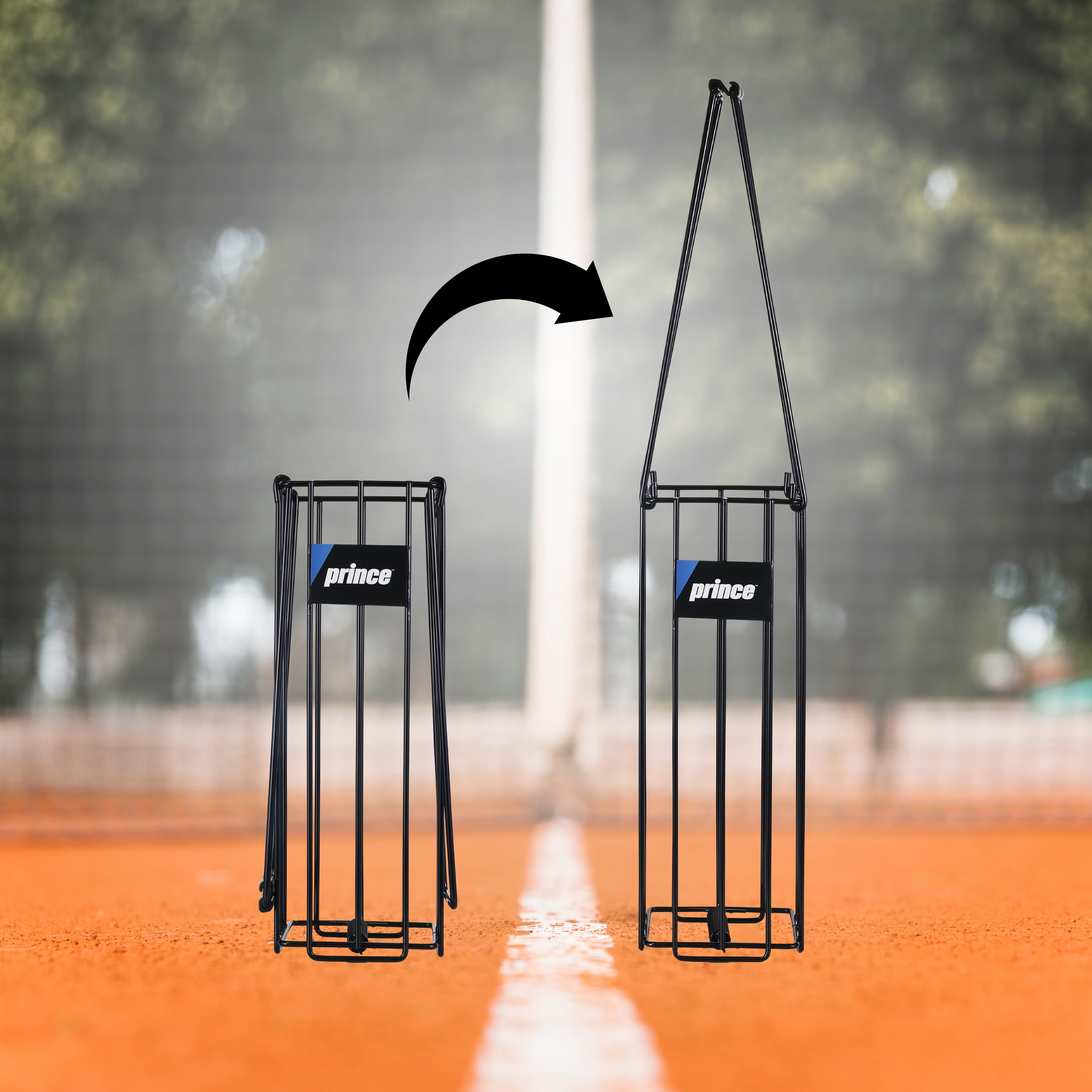 Prince Pickleball Ball Hopper with Non-Slip Handle, Portable Tennis & Padel Ball Collector (Holds Up to 16 Pickleballs)