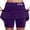 Purple, variant on Women's Mid Rise Culottes With Pocket Sports Casual Fashion Printed Skirt Skirt Cover Ups for Women