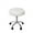 White, variant on Impressions Vanity Momo Faux Fur Vanity Stool with Adjustable Height, Soft and Cozy Round Designed Seat with Wheels (White)