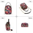thumbnail image 3 of FORMRS Crossbody Bag for Women Quilted Travel Shoulder Cell Phone Purse with Chain Strap Handbag, Red and Purple Plaid Pattern, 3 of 7