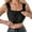 Black, variant on Women's Seamless Square Neck Body Vest Compression Top for Everyday Wear and Outfits Womens Bustier Tops Women's Lace up Boned Overbust Corset Bustier