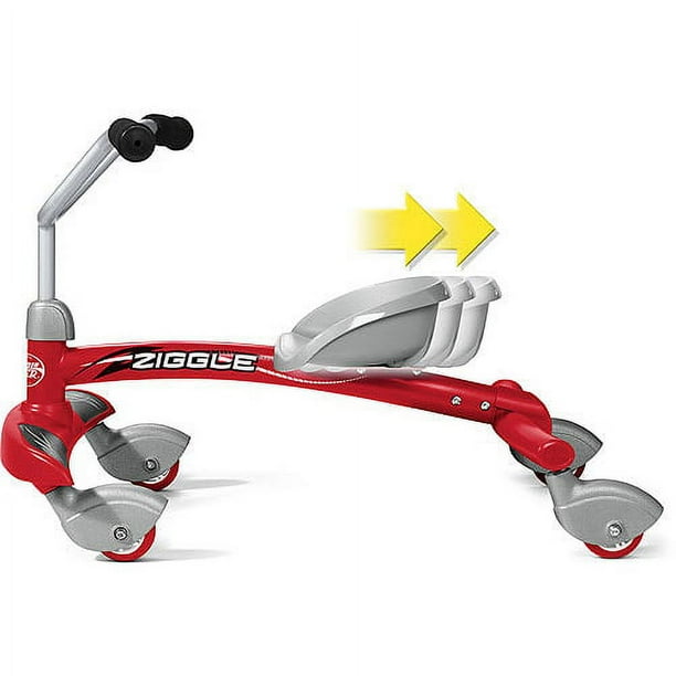 Radio Flyer Ziggle Ride-on, 360 Spins, Red, Indoor Playgrounds