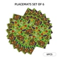 thumbnail image 2 of Placemats Set Of 4 / 6, Carrot Eggplant Placemats For Dining Table Indoor/Outdoors Heat Resistant Washable Placemats 18" X 12", 2 of 8