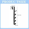 thumbnail image 2 of Over The Door Organizer Hooks, 5 Layers Heavy Duty Hats Hanger, Purse Organizer Vertical Hanging Coat Organizer Rack for Backpack Towel and Hangers (Black/1Pcs) 11.02x0.79x1.77", 2 of 4