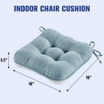 thumbnail image 5 of XIECUVA Chair Cushions for Dining Chair, Shredded Memory Foam Kitchen Chair Cushions Set of 4, Non-Slip Thick Dinning Room Chair Pads Seat Cushions, 15.5" x 15.5" x 3.5",Airy Blue, 5 of 8