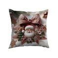 thumbnail image 2 of Eoozwa 3 Packs Christmas Pillow Covers 17x17 Inch Festive Holiday Decor Soft Plush Fabric with Hidden Zipper for Living Room Sofa Bedroom Seasonal Home Accents Throw Pillow Cases, 2 of 6