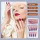 thumbnail image 5 of Seitruly 1 Juego de prensa de punta francesa en las uñas, puntas Extra largas con gradiente, envolturas de moda desmontables, Kit de manicura Type2 NO2, 5 of 6