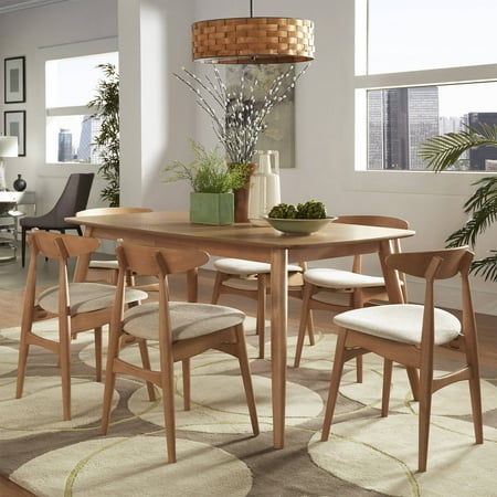 Chelsea Lane Mid-Century Modern 7 PC Dining Set - Walmart.com