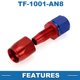 thumbnail image 5 of Adaptador de manguera reductor de campana para hombre Unique Bargains TF-1001-AN8 0° Conector de línea de combustible de aluminio con O-ring rojo, azul, 5 of 6