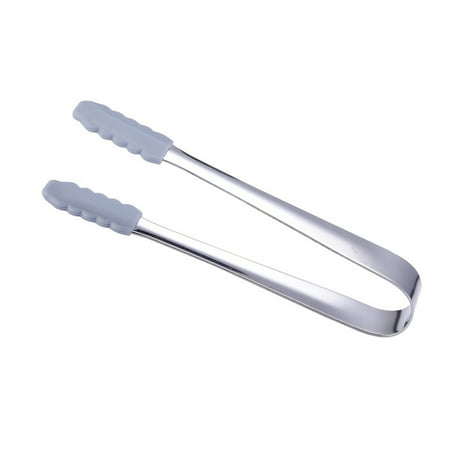 

Decor Store Stainless Steel Ice Cube Sugar Tongs Silicone Anti-slip Food Serving Clip Clamp