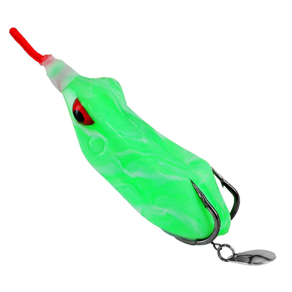Double Propeller Frog Soft Baits Lure Topwater Ray Frog Artificial Baits