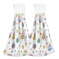 thumbnail image 2 of WOBOGO Christmas Tree Disco Balls Pattern Hand Towel Set of 2 Absorbent for Kitchen and Bathroom With Velcro Hanging Loop 18.2×14in, 2 of 7
