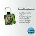 thumbnail image 2 of Sloth Hanging From Branch Faux Leather Square Keychain, 2 of 7